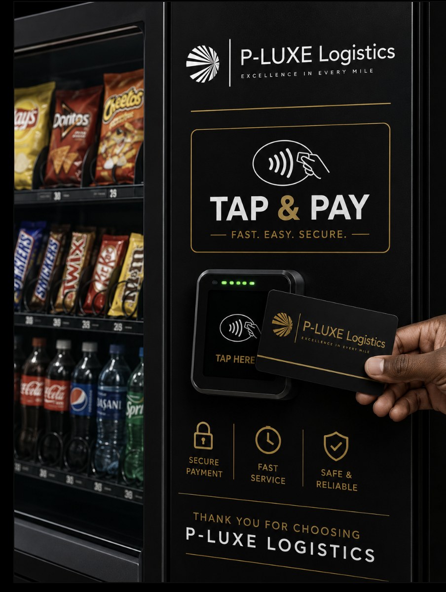 P-LUXE Express cashless tap-to-pay vending machine