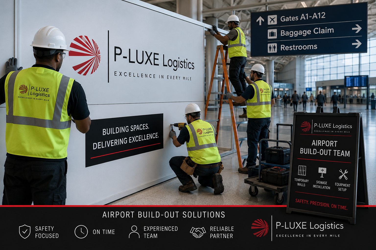 P-LUXE Facilities airport build-out team